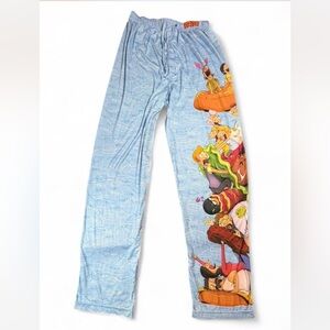 Bob’s Burgers Lounge Pants Blue Cartoon Print Pajama Pants Small